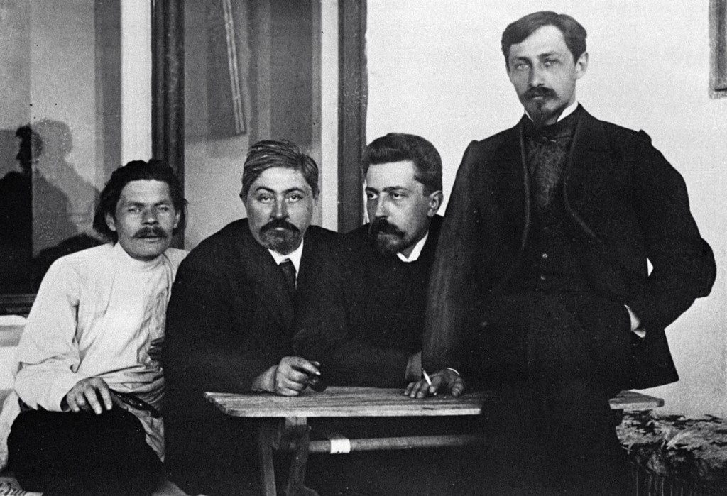 М. Горький, Д. Мамин-Сибиряк, Н. Телешов, И. Бунин в Ялте